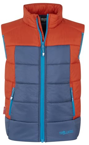 Trollkids Kids Hardanger Vest | Leicht gefütterte Weste, Zwei Taschen mit Reißverschluss, Hoher Anteil recycelter Materialien