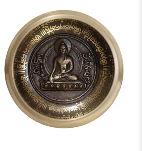Cuencos tibetanos Cuenco tibetano de bronce con sonido de Buda for meditación, oración, sanación y relajación.