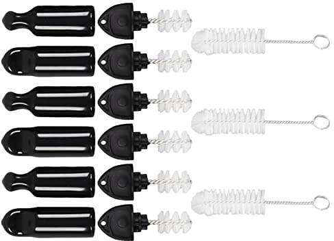 Bierhahn Bürsten Set, Reinigungskit, Schwarz und Edelstahl, 6 Hahnabdeckungen, 3 Lange Bürsten - Effektive Reinigung und Staubschutz für Bierhähne und Zapfanlagen