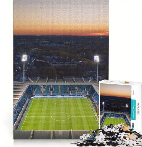 Puzzle für Teenager, 1000 Teile, Bochum Vonovia Stadion, lustiges Spiel, trainiert Gehirn und Hände, geeignet als Schreibtischdekoration 38x26cm