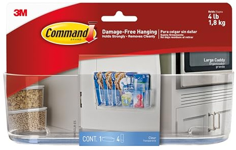Command HOM-15 Clear Large Caddy with Clear Strips