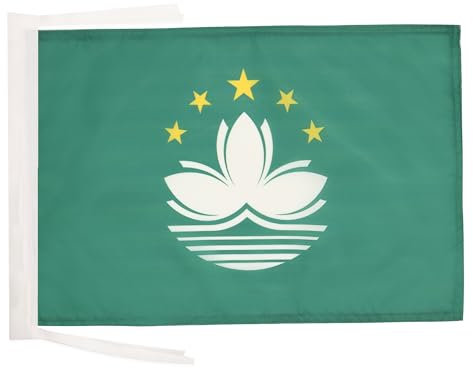 AZ FLAG - Drapeau Macao - 45x30 cm - Pavillon Chinois 100% Polyester Avec Deux Cordelettes - 20g