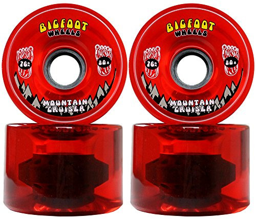 Bigfoot Longboard Rollen 76 mm 80 A SHR Mountain Cruiser durchscheinend rot