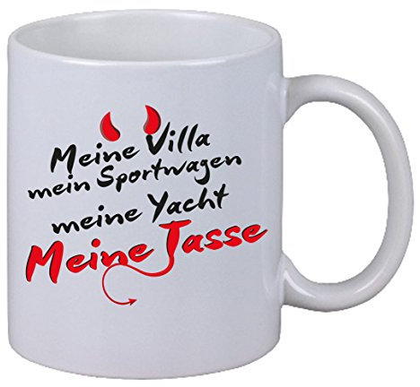 Kaffee Tasse Meine Villa mein Sportwagen meine Yacht meine Tasse Geschenk Büro