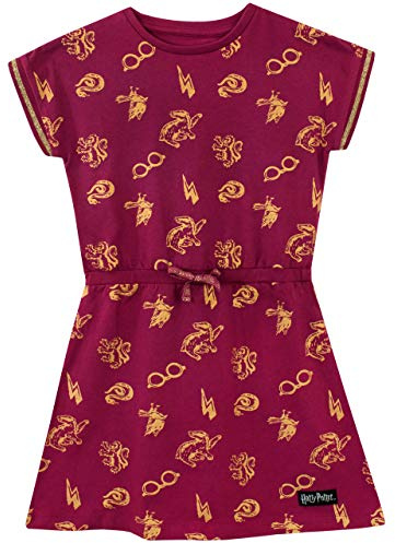 Harry Potter Vestido | Ropa Verano Niñas Algodón Suave Rojo 8-9 Años