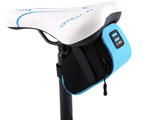 VGEBY1 Fahrrad Satteltasche, Fahrrad unter Sitztasche Hecktragebeutel Fahrradzubehör(Blau) Reitgestelle Und Lagerung