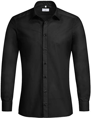 GREIFF Herren-Hemd 1/1 Corporate WEAR 6720 Basic Slim Fit - Schwarz - Gr. 43/44