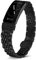 SHANGPULE Kompatibel mit Fitbit Inspire HR/Inspire 2/Inspire Armbänder, Edelstahl-Metall-Ersatz-Armband für Fitbit Inspire Damen Herren, Größe L, Schwarz