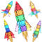 PicassoTiles 32 Stück Magnetisch Building Block Rocket Booster Thema Set Magnet Konstruktion Spielzeug Lernset STEM Learning Playset Child Brain Development Stacking