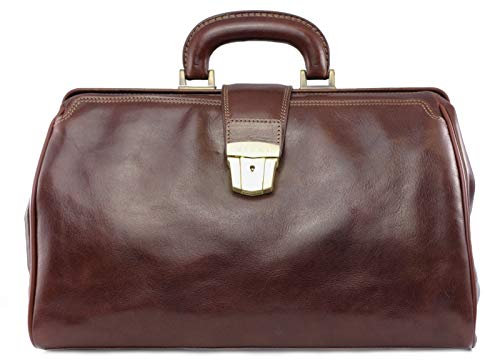 GIUDI ® Rindsleder, Echtleder, Arzttasche, Made in Italy, braun (Braun), 25x37x20 cm - 4791/GD