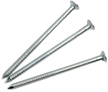 200 x Annular Ring Shank Nails Steel Bright ZINC