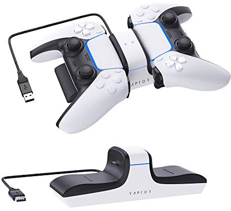Raptor Gaming Ladestation Playstation 5 für 2 Controller