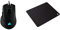 Corsair Ironclaw RGB Optisch FPS/MOBA Gaming Maus (18.000DPI Optischer Sensor, RGB LED Hintergrundbeleuchtung) Schwarz & MM100 Gaming Mauspad (Medium, Tuchfläche) schwarz