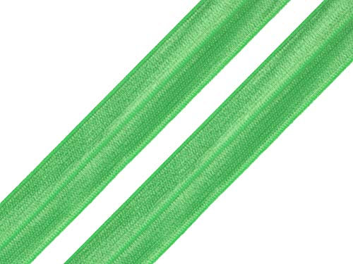 maDDma 1m Falzgummi 20mm Faltgummi elastisches Einfassband Schrägband Saumband Farbwahl, Farbe:hellgrün