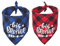 ADOGGYGO 2 Stück Big Sister Brother Hundehalstuch Buffalo Plaid Dreieck Hundeschal Schwangerschaft Ankündigung Bandana für kleine, mittelgroße und große Hunde Haustiere (Big Brother)