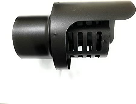 Cappello terminale stufa a pellet scarico a parete D 100 acciaio inox verniciato nero opaco