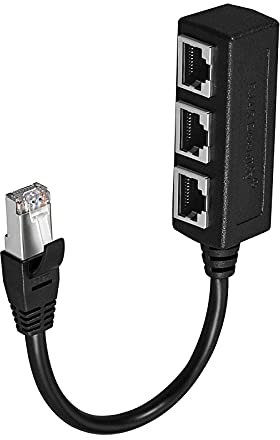 Câble répartiteur Ethernet RJ45,Adaptateur de câble d'extension réseau LAN Ethernet répartiteur RJ45 mâle à 3 Femelles pour Adaptateur de connecteur de Prise Ethernet LAN Super Cat5, Cat5e, Cat6,Cat7