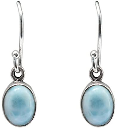 925 Sterlingsilber Larimar Edelstein 1.96 GM Silber Schmuck Ohrring Meadows