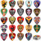 Guitar Picks, Plektrum Akustikgitarre 24 Stück 0.71mm Zelluloid Plektron,Personalisiert Plektrum E Gitarre,Gitarren Plectrum für, Bass,Ukulele (Mix-2)