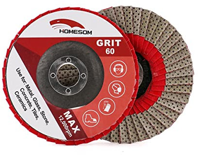 HOMESOM Disco diamantato da 4 pollici per mola diamantata, smerigliatrice angolare da 100 mm, disco abrasivo in pietra in metallo e plastica abrasiva grana 60