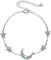 YFN Mond Armband für Frauen Sterling Silber Mondstein Celtic Moon Armband Irish Jewelry für Mama (Mond)