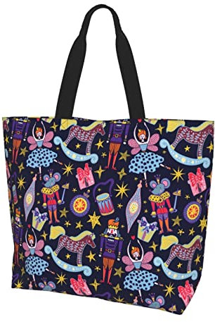 Nutcracker At The Prom Ladies Handbag Casual Large Capacity Shopping Bag Fashion Shoulder Bag Work Bag Wallet