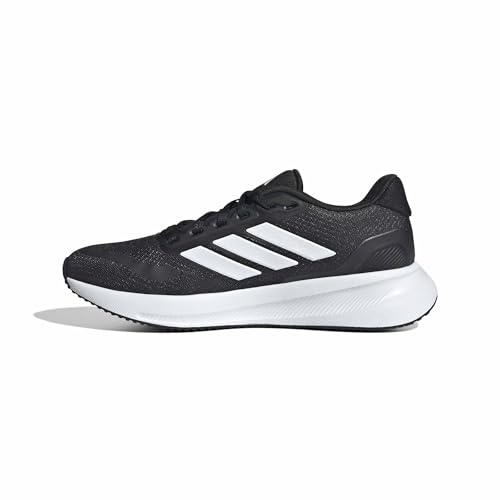 adidas Women's Run Falcon 5 Sneaker, Black/White/Black, 6.5 UK