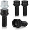 EFUTURETIME 4 x Bulloni Antifurto per Ruote M14 x 1,5 Bullone Antifurto, Antifurto per Auto con un Dado di Bloccaggio Ruota a 16 Denti