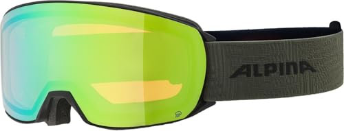 ALPINA Unisex, Skibrille, black-olive matt, M