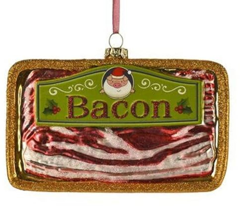 Giftcompany Christbaumanhänger Bacon Glas Höhe 9,4 cm