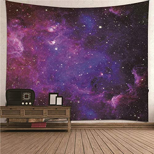 CEVAN Wandbehang Baumwolle Tapisserie Lang Sternenklarer Himmel Wandbehang Stoffbild Wand Wohnzimmer Wanddekoration Kunst Dekorationen Decke Wandbehang Stoff Mehrfarbig 200x200cm