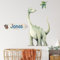 GRAZDesign Dinosaurier Wandtattoo Dino mit Namen personalisiert Brachiosaurus Wandsticker Kinderzimmer Junge Wandaufkleber Babyzimmer selbstklebend - 112x57cm