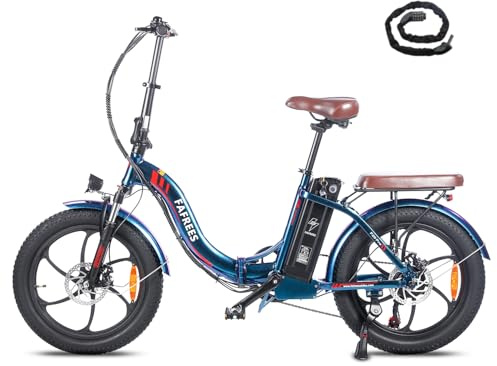 Fafrees E-Bike Klapprad Elektrofahrrad 20 * 3.0 Zoll, 36V 18Ah Akku Ebike Herren Damen, Pedelec 250W 25km/h, Reichweite 150Km, Fahrradlast 150Kg, F20 Pro
