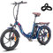 Fafrees Ebike Klapprad Elektrofahrrad 20 Zoll, F20 Pro City ebike 36V 18AH Akku, Reichweite bis zu 70-150km, 250W Fatbike, Pedelec 25km/h, E Fahrrad Herren Damen (buntes Blau)