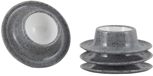 Gimex Solid Line Eierbecher, Granit, Grau, 4 Stück