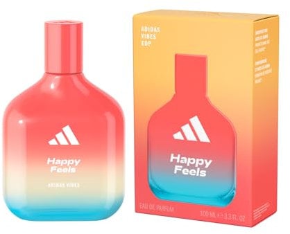 adidas Vibes Happy Feels Eau de Parfum, per Tutti, Vivace ed Esaltante, Profumo a Lunga Durata, Pompelmo e Gelsomino, 100 ml