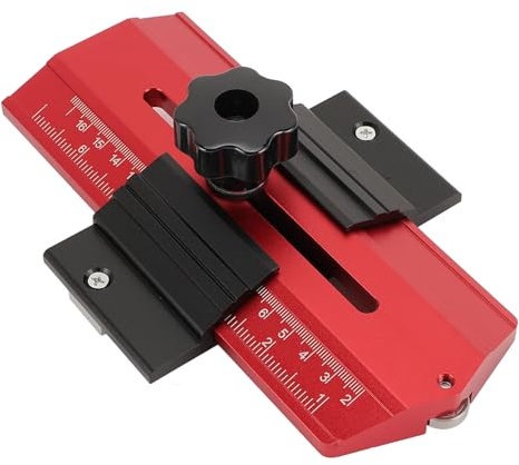 Thin Rip Jig, Table Saw Jig Guide for Repeat Narrow Strip Cuts, Stainless Steel Woodworking Tools Compatible with Table Saw Band Saw Router Table, Precise Cutting (Red)