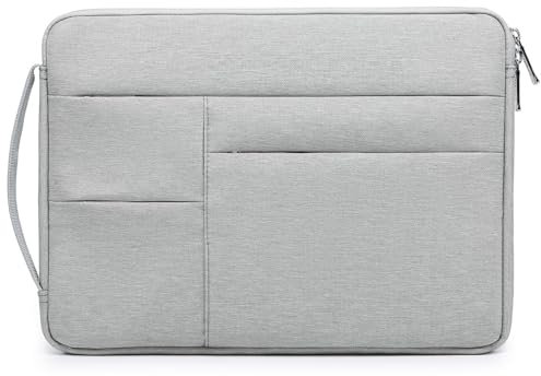 HYZUO 14-15 Inch Laptop Sleeve Bag for MacBook Air 15 M4 M3 M2, MacBook Pro 15, 15 Surface Laptop, XPS 14/15 Plus, Portable NoteBook Case for 14 HP Dell Lenovo ThinkPad Asus Acer, Light Grey