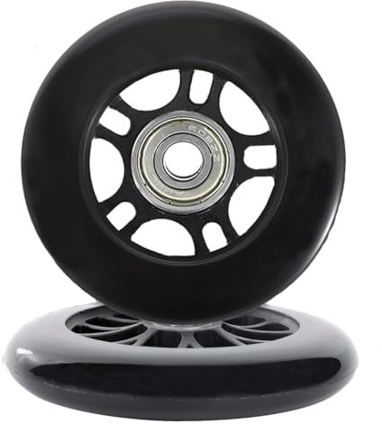 Kofferrollen Ersatzrollen Gummi Rollen Räder 1Paar Mute Gepäck Koffer Ersatz Wheels für Samsonite Trolley Hartschalenkoffer Rollen (68 * 24mm)