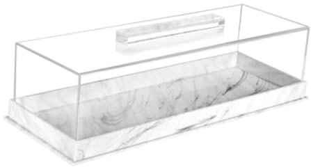 Sharplace Bäckerei-Gebäck-Vitrine, Dessert-Vitrine, rechteckige Vitrine, Tortenständer für Geschäfte, kommerzielle Geburtstage, Donut-Chips, Weiß