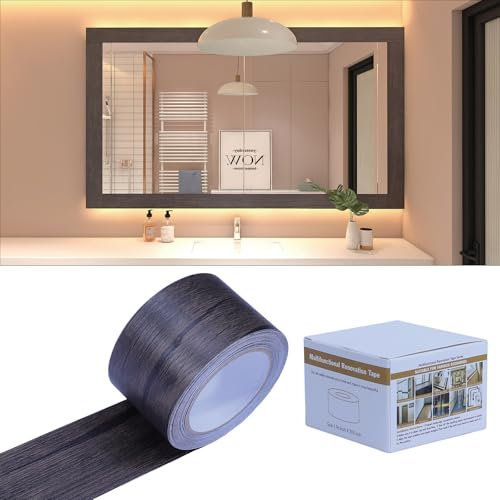 FEILAYS Cinta de reparación para grano de madera, cinta adhesiva de color madera para mesas, sillas, zócalos, puertas, ventanas, suelos, manualidades, manualidades, cenefa, decoración de pared, 5 cm x