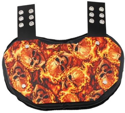 Qianly Fußball Backplate Fußball Ausrüstung Verstellbarer Riemen mit Polster Hinter Dem Unteren Rückenschutz für Fußballspiel Jugendsportler