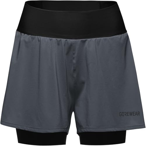 GORE WEAR Womens Concurve 2in1 Shorts, Lab Graphite/Black, S EU