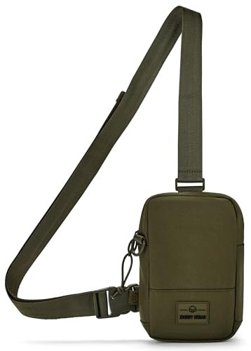 Johnny Urban Brusttasche Herren & Damen Grün - Arthur - Sling Bag mit verstellbarem Gurt für Freizeit, Festival, Urlaub - Umhängetasche mit Platz für Handy, Schlüssel, Geldbörse