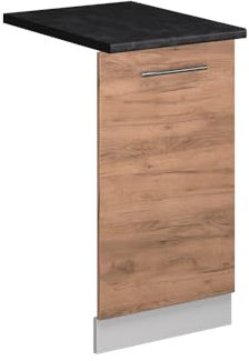 Vicco Panel Frontal del lavavajillas Fame-Line, Roble Dorado, 45 cm, ET Antracita
