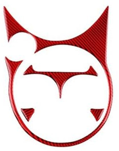 Intérieur voiture Pour Fiat Pour 500 2011 2012 2013 2014 2015 Voiture Contrôle Central Vitesse Tasse D'eau Autocollant Accessoires Intérieurs Car Interior Decoration Trims(Red)