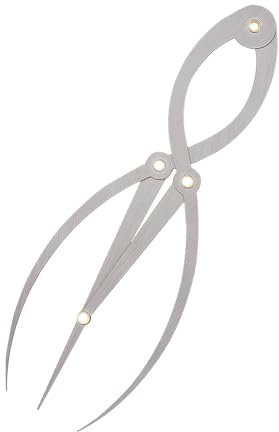 Golden Mean Calipers, Augenbrauenlineal aus Edelstahl im Goldenen Schnitt 1:1.618 für Tattoo Makeup, Microblading & Permanent Eyebrow Design, 3 Punkt Positionierungswerkzeug