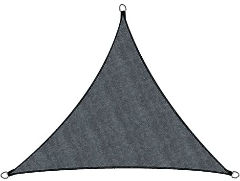 Vela ombreggiante Triangolare 6x6x6m con Corda, Vela ombreggiante Impermeabile con Protezione UV, Telone Parasole Triangolare per Esterni, per Patio, Cortile, Giardino, Antipolvere e antivent
