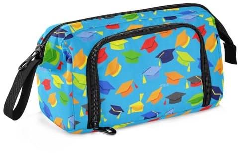 EtherSpher Cartoon Color Mortarboard Hat Pencil Box Large Capacity Case With Pencil Portable for Adolescentes Preppy School Supplies bolsa para guardar lapiz