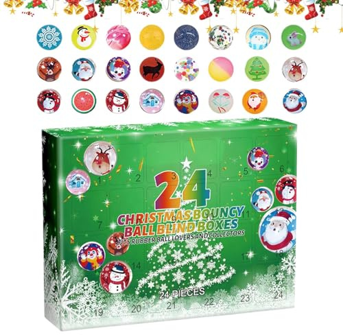 Adventskalender Spielzeug – 24 Tage im Taschenformat, Anti-Stress-Ball, Countdown-Kalender, für Erwachsene, Jugendliche, Studenten